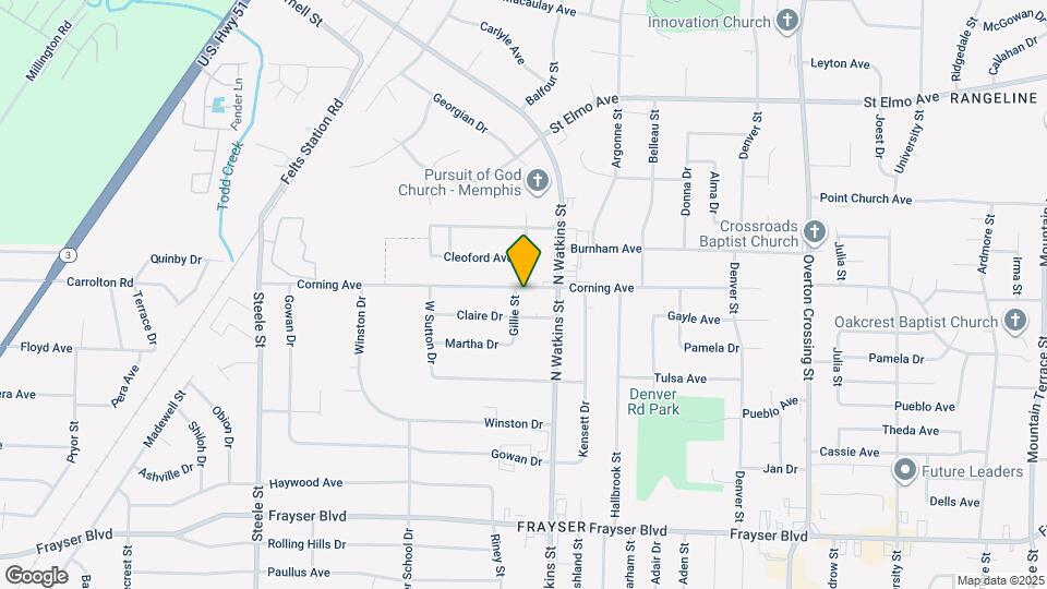 3642 Gillie St Map and Location Details