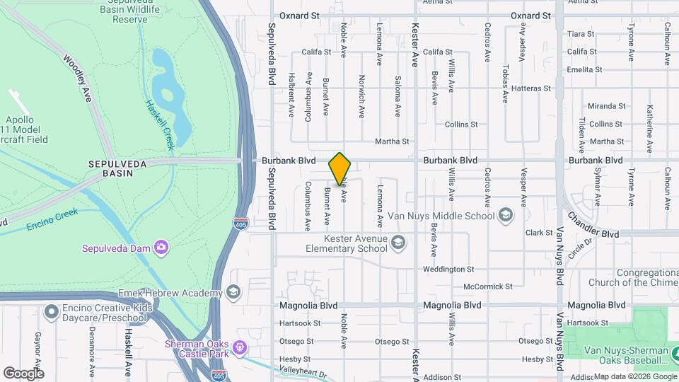 5507 Noble Ave Map and Location Details