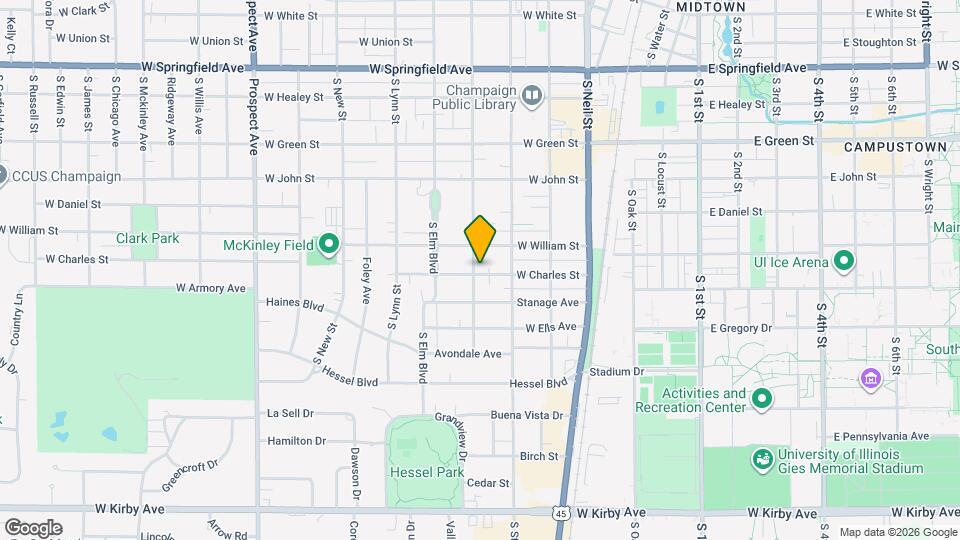 810 S Prairie St Map and Location Details