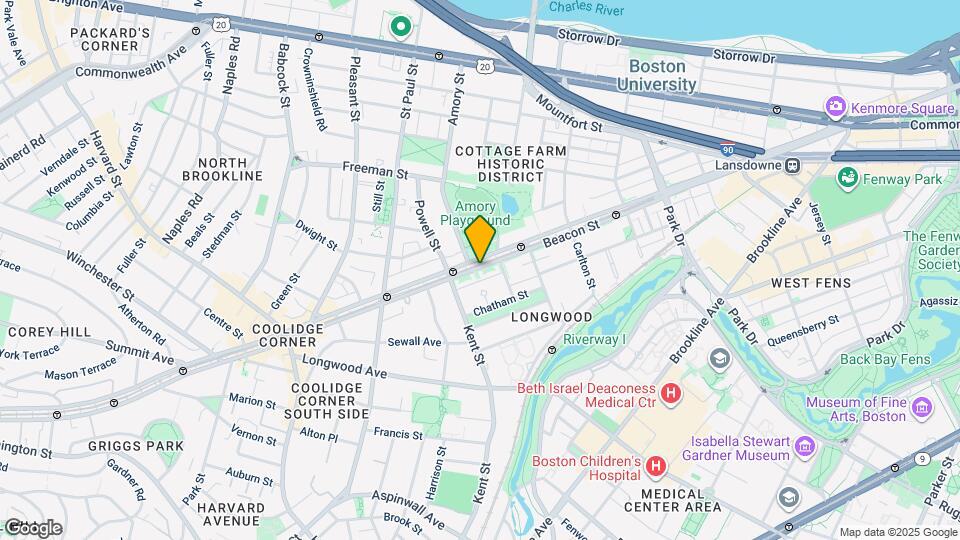 1139 Beacon St, Unit 3 Map and Location Details