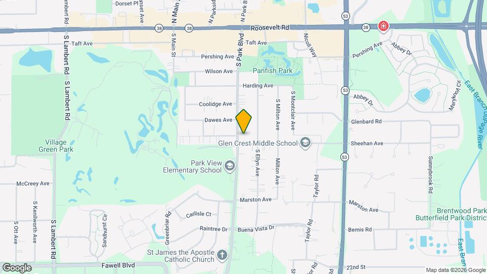 189 S Park Blvd Map and Location Details