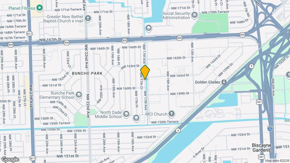 15920 NW 17th Ave Map and Location Details