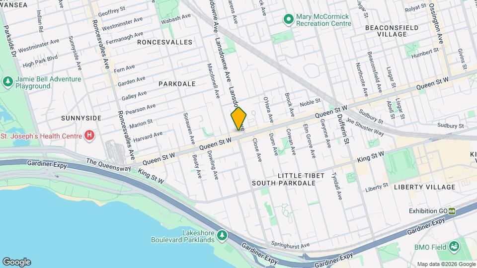 1476 Queen St W Map and Location Details