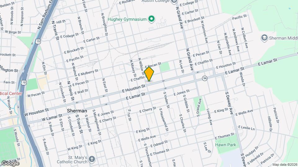 908 E Houston St Map and Location Details