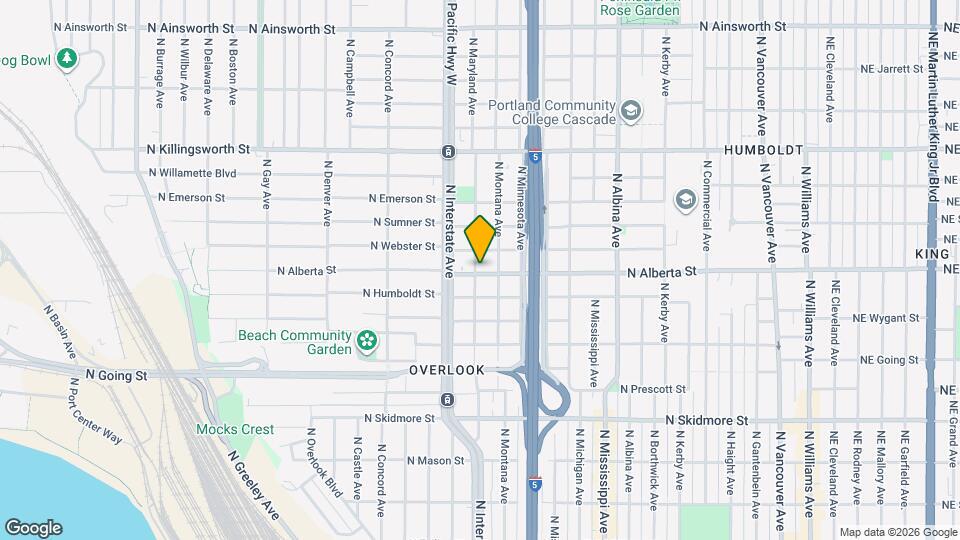 1333 N Alberta St Map and Location Details