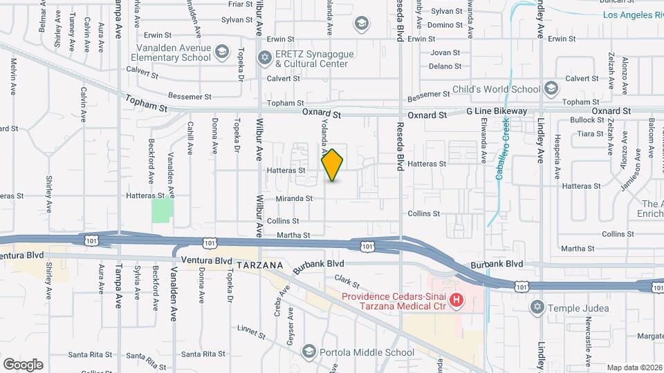 5820 Yolanda Ave Map and Location Details