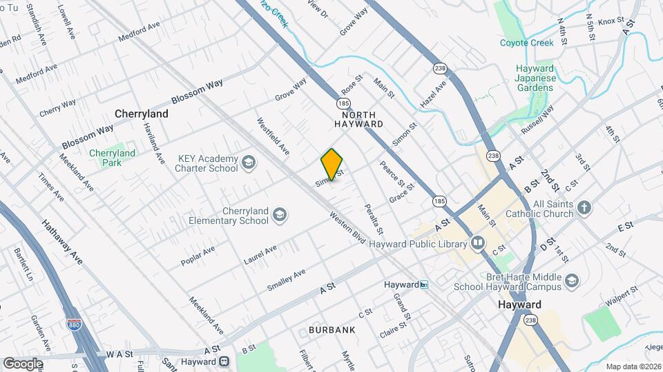 541 Simon St Mapa y Detalles de la Ubicación