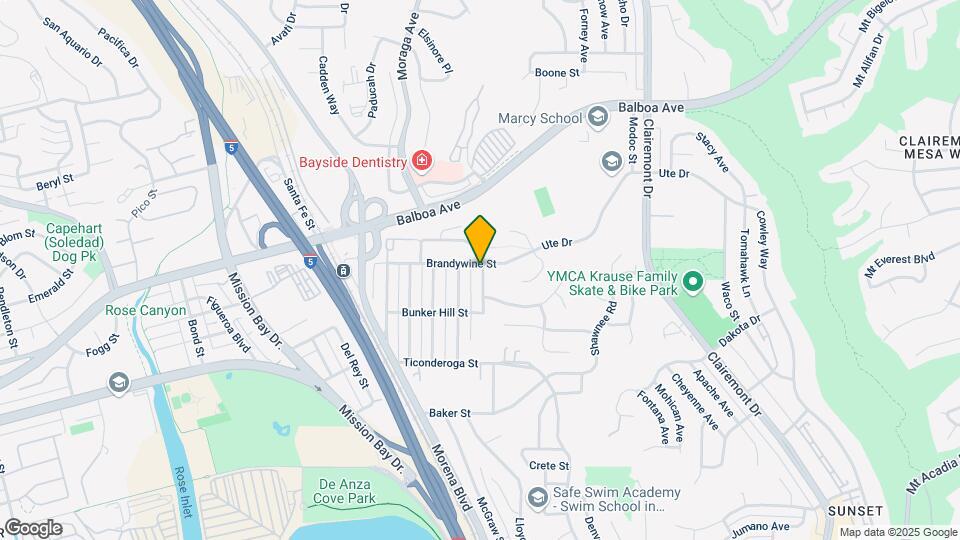 3547 Brandywine St Map and Location Details