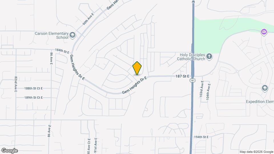 9606 186th St Ct E Map and Location Details