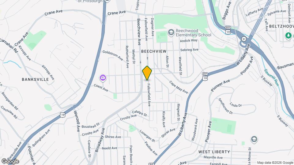 1628 Fallowfield Ave Map and Location Details