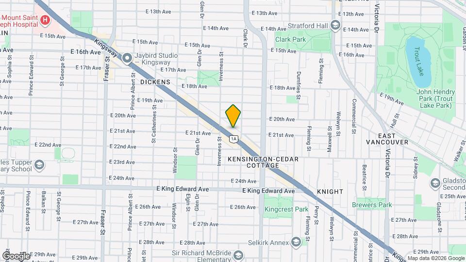 1247B Kingsway Map and Location Details