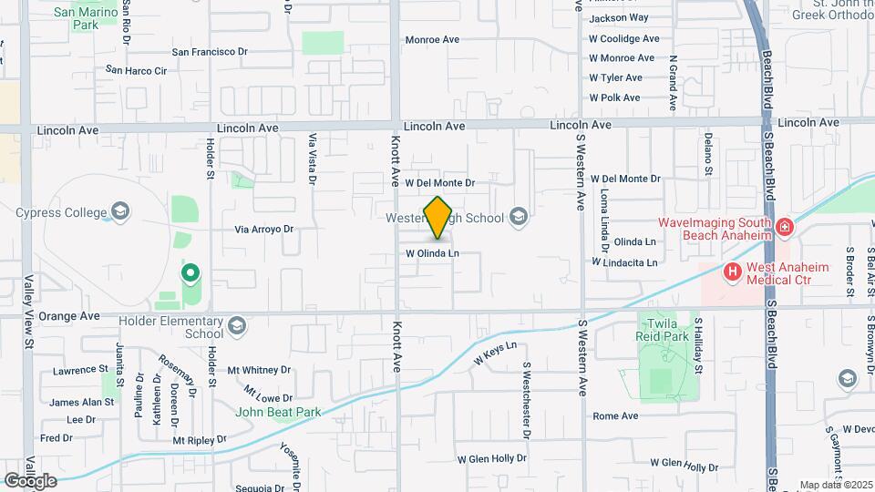 3411 W Olinda Ln Mapa y Detalles de la Ubicación