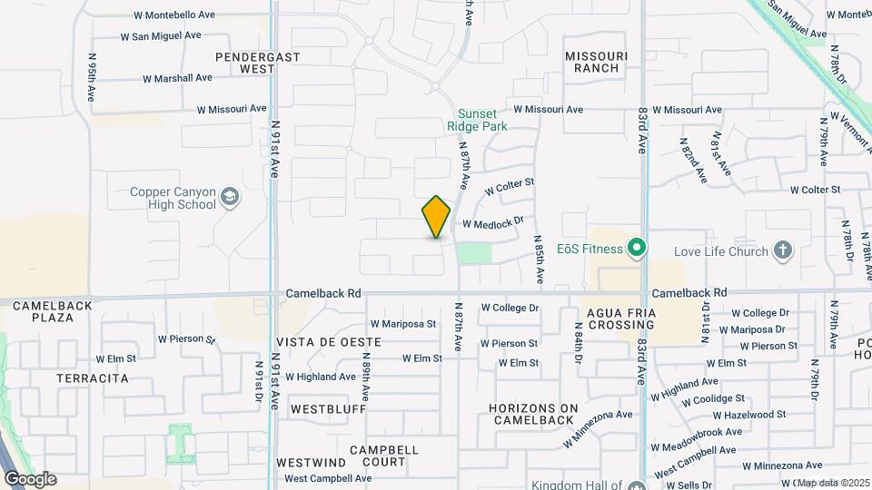 8725 W Medlock Dr Map and Location Details