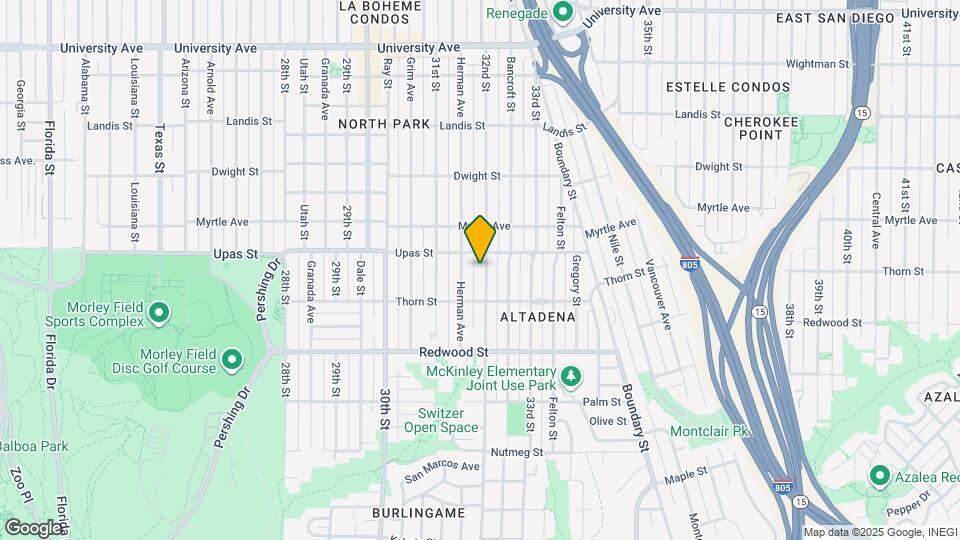 3360-3364 32nd St Map and Location Details