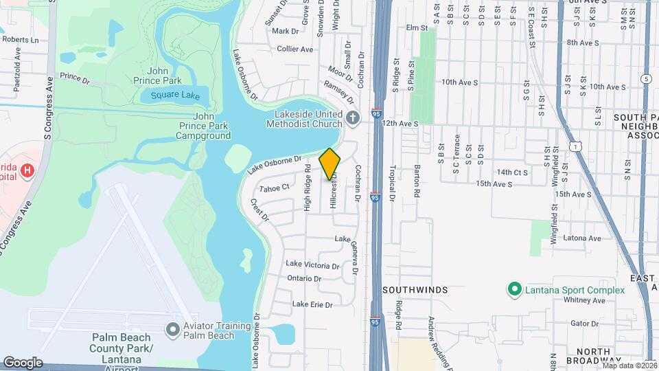 1425 Hillcrest Dr Map and Location Details