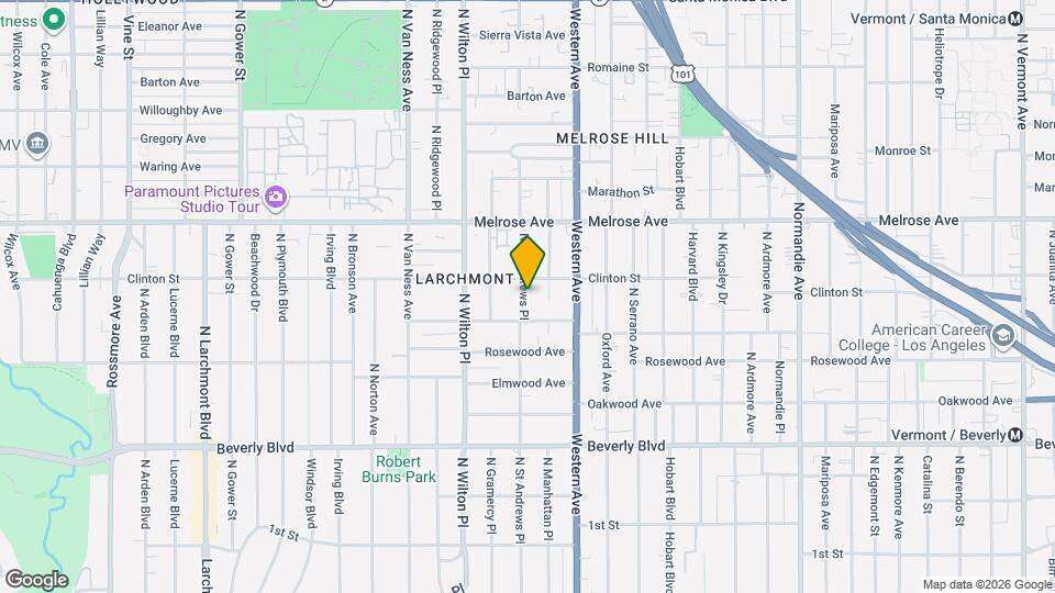 522 1/2 N St Andrews Pl Map and Location Details