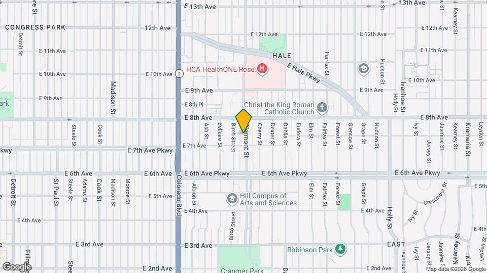 727 Clermont St Mapa y Detalles de la Ubicación