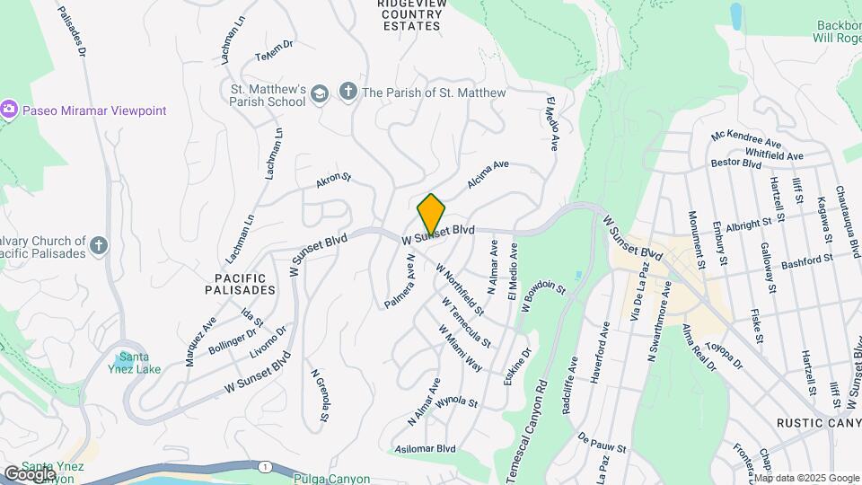 16150-16174 W. Sunset Bl. Mapa y Detalles de la Ubicación