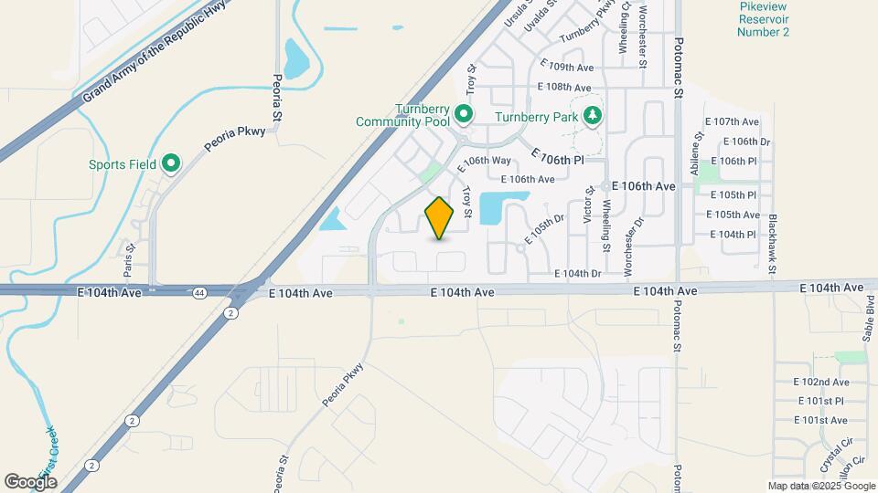 12715 E 104th Pl Map and Location Details