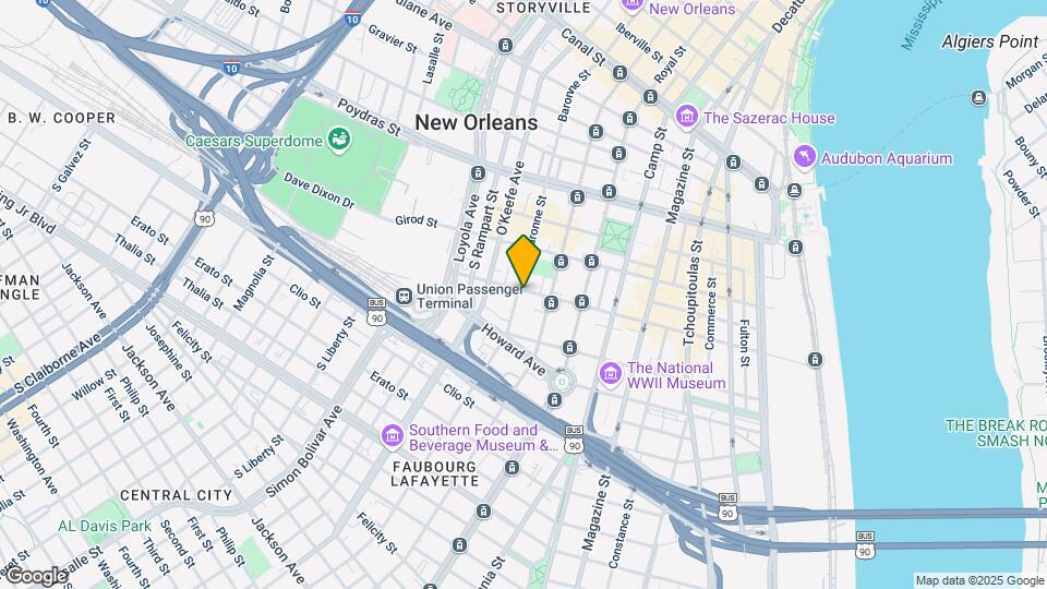 800 Baronne St Map and Location Details