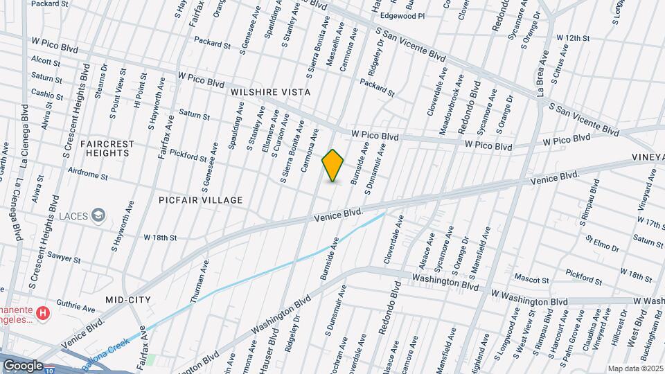 1545 S Ridgeley Dr Mapa y Detalles de la Ubicación