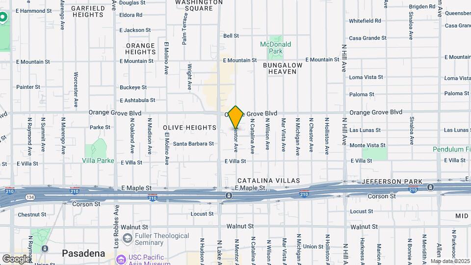 593 N Mentor Ave Map and Location Details