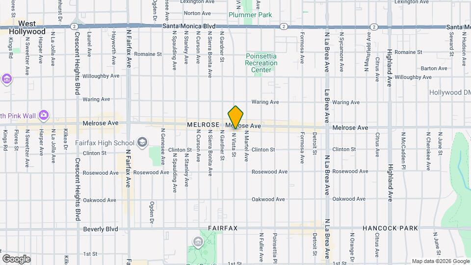 642 N Vista St Map and Location Details