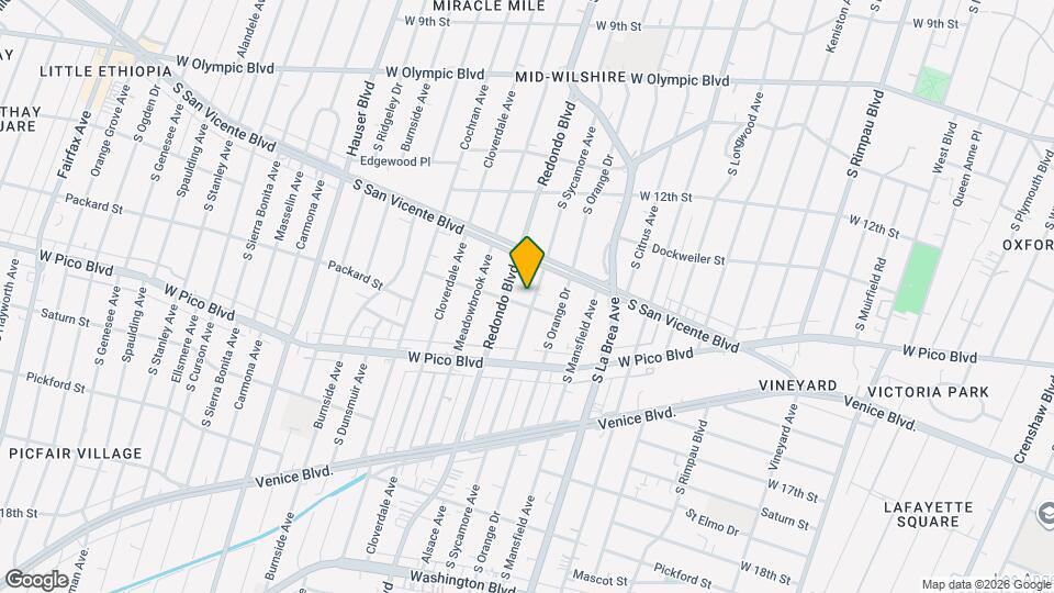 1293 S Sycamore Ave Map and Location Details