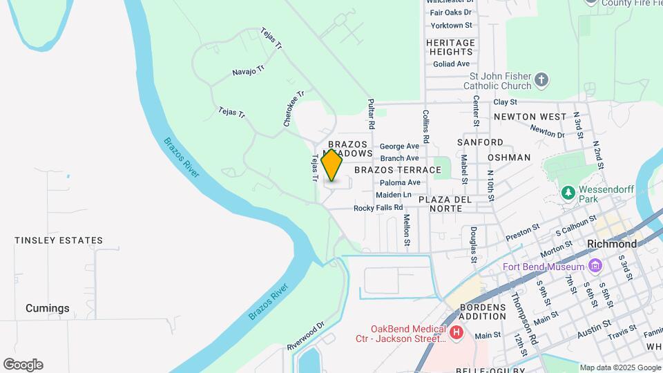 Brazos Bend Villa Mapa y Detalles de la Ubicación