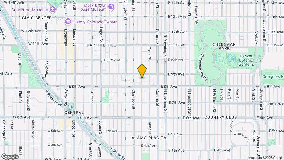 840 Emerson St Map and Location Details