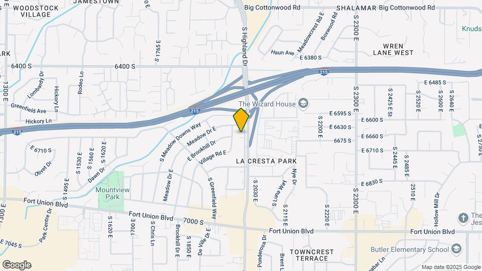 6662 S Highland Dr, Unit B Map and Location Details