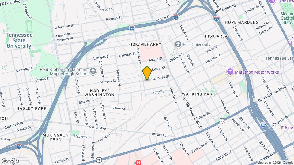 1911 Hermosa St Map and Location Details