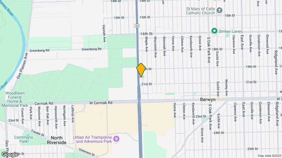 1929 S Harlem Ave Map and Location Details