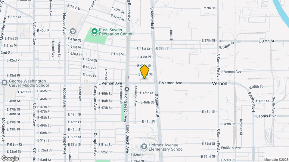 1813 E Vernon Ave. Map and Location Details