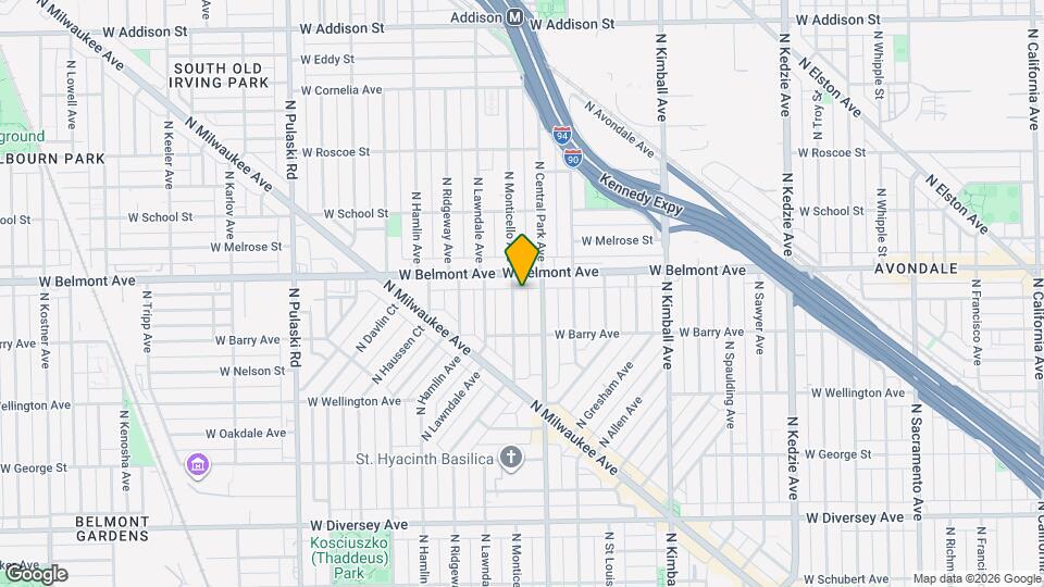 3143 N Monticello Ave Map and Location Details