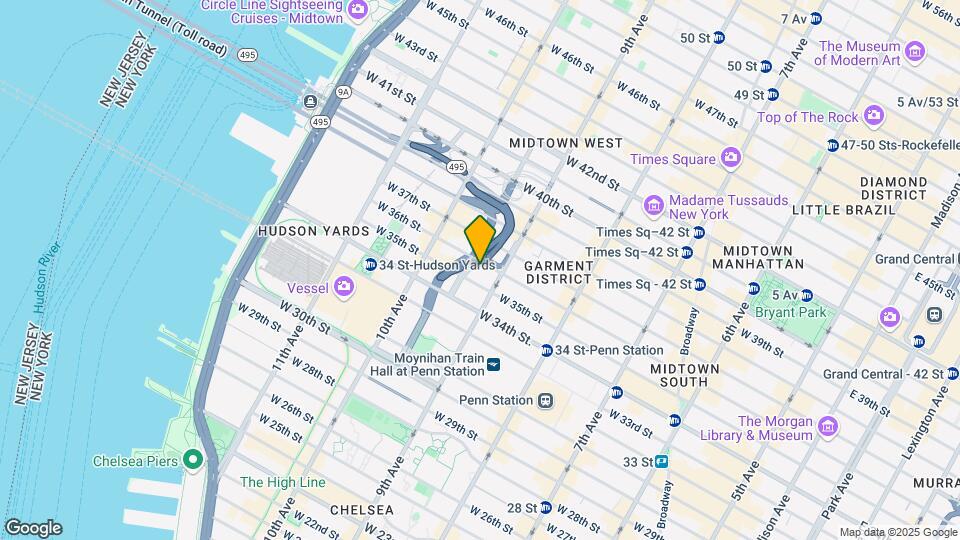 414 W 36th St Map and Location Details