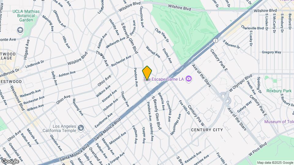 1636 S Beverly Glen Blvd Map and Location Details