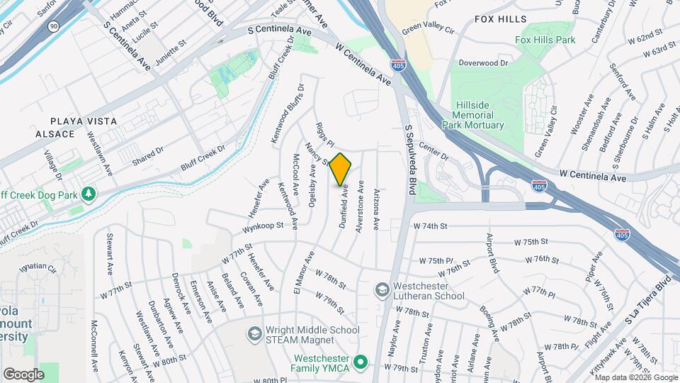 7301 Dunfield Ave Map and Location Details