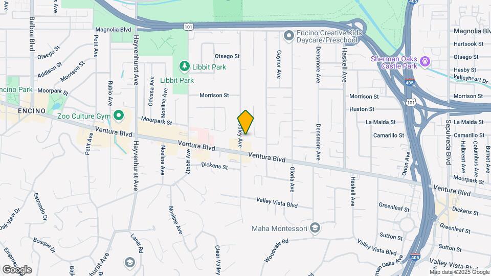 Encino Woodley Apartments Map and Location Details