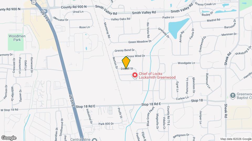 1422 Dowell St Map and Location Details