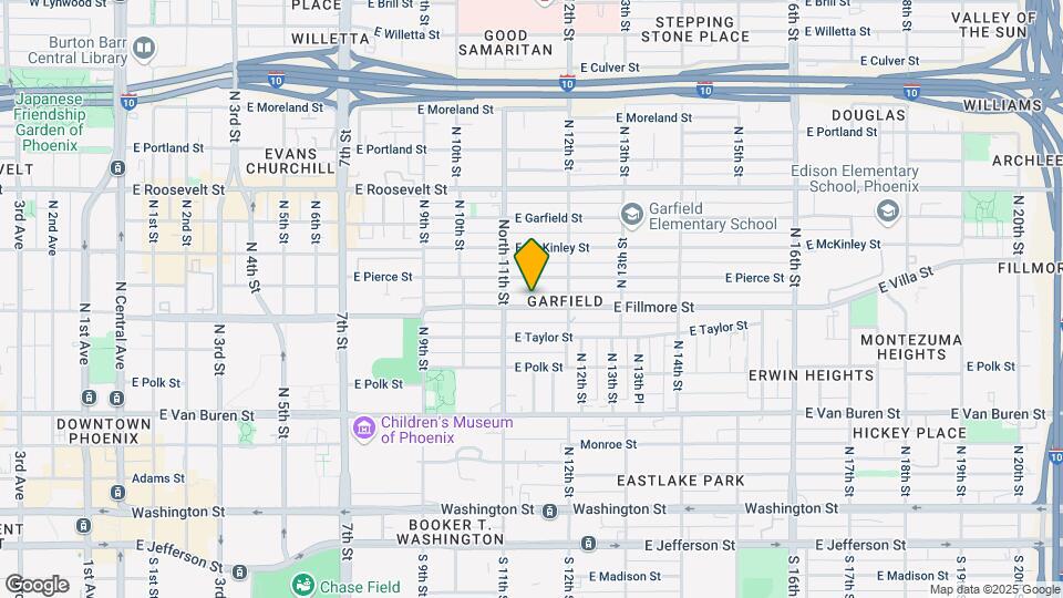 1122 E Fillmore St Map and Location Details