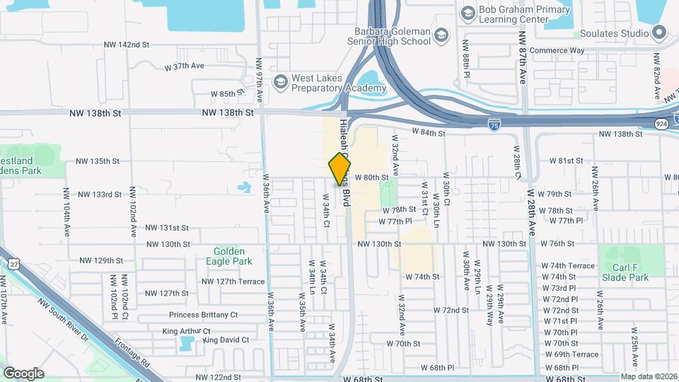 10466 W 33rd Way Map and Location Details