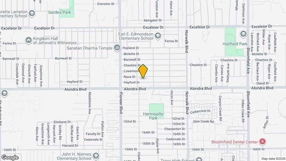 11921 Hayford St, Unit Back Unit Mapa y Detalles de la Ubicación