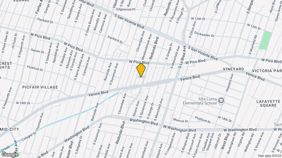 1519 1/2 S Redondo Blvd, Unit 1519 1/2 S Redondo Blvd Map and Location Details