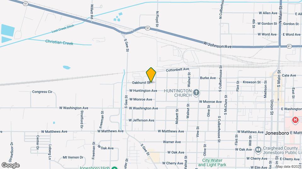 1305 Oakhurst St Map and Location Details