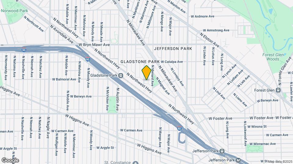 5417 N Monitor Ave Map and Location Details