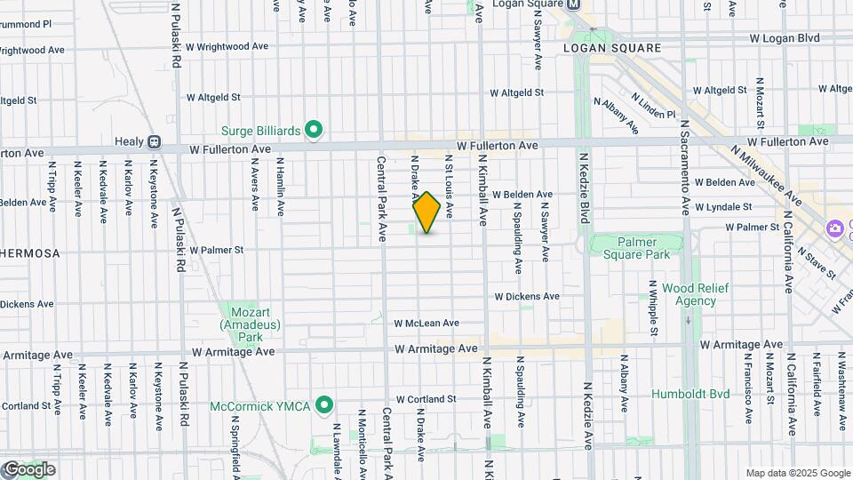3528 W Palmer St, Unit 2 Map and Location Details