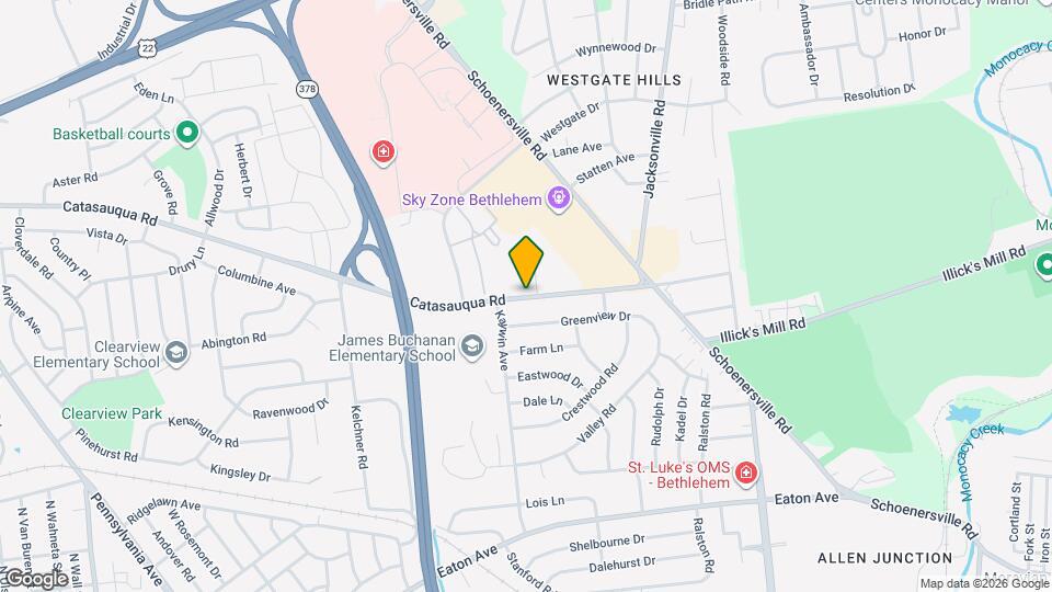 1546 Catasauqua Rd, Unit D-1 Map and Location Details