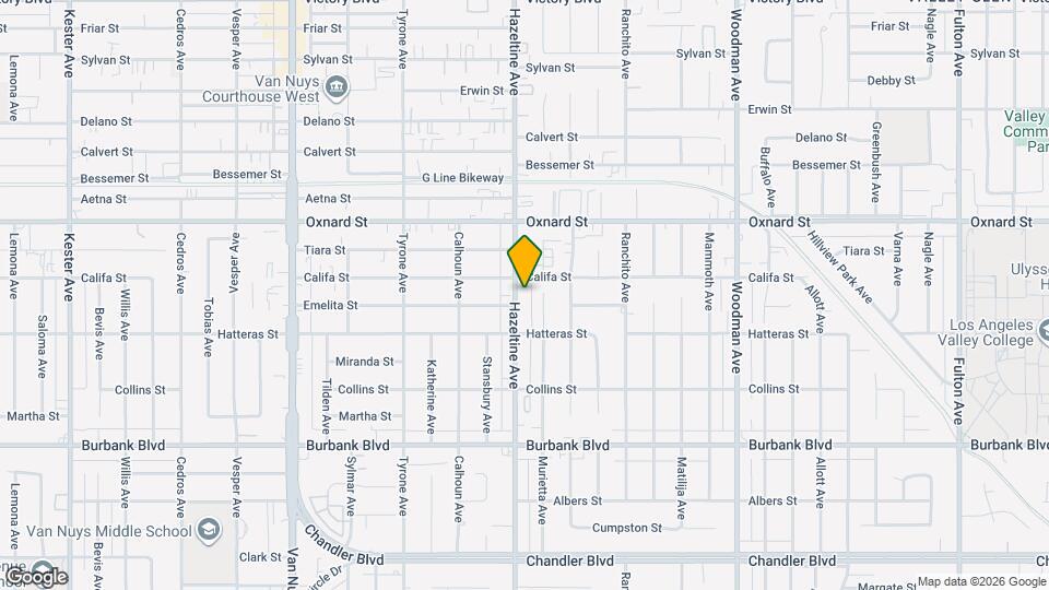 5848 Hazeltine Ave Map and Location Details