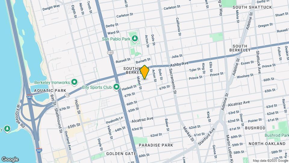 1315 Haskell St Map and Location Details